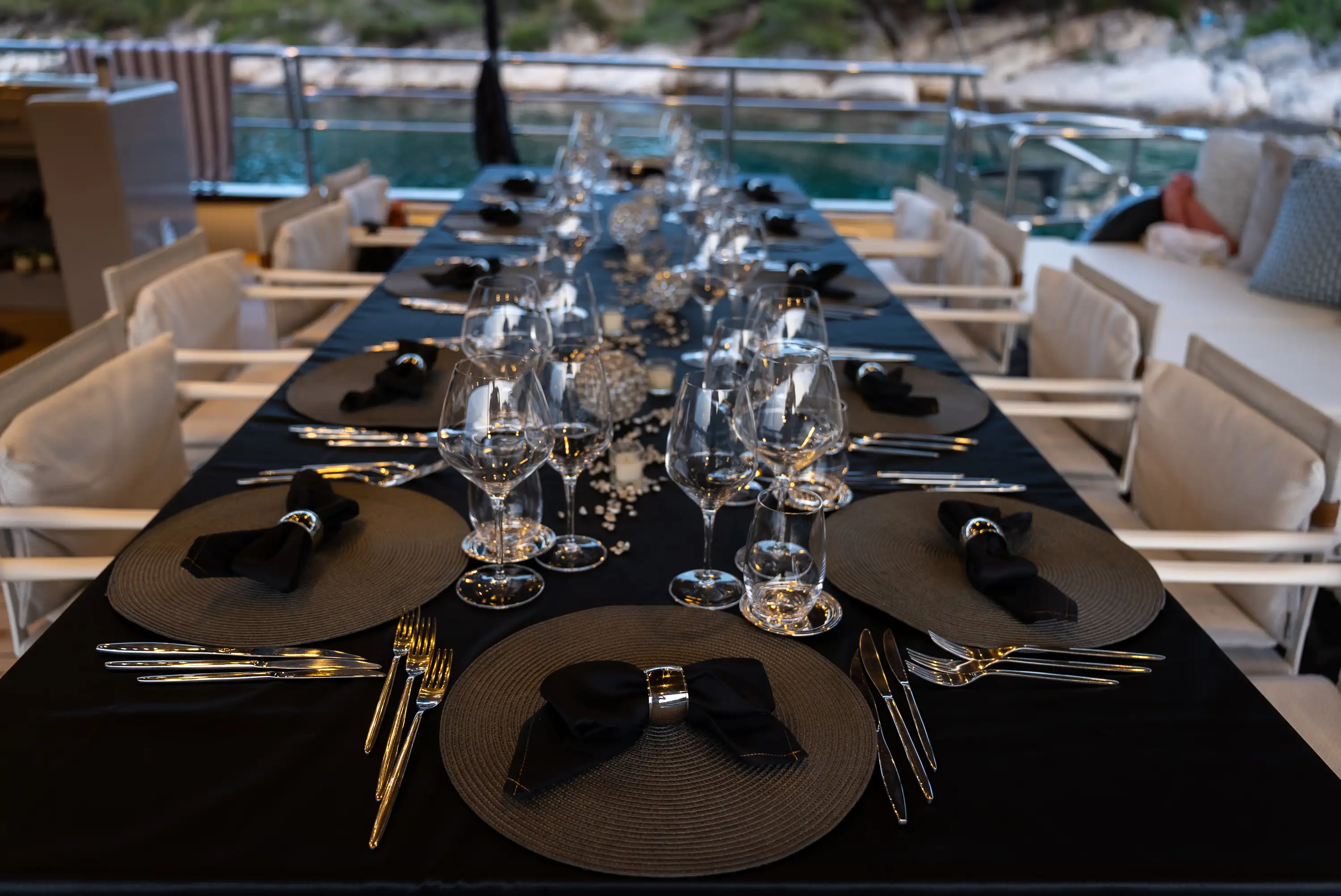 Elegant dinner table decoration