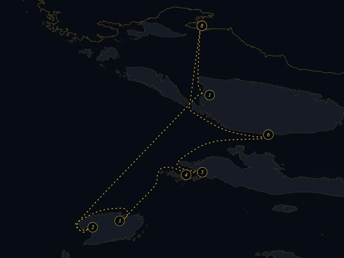 Chart of the Split to Split, 7 Nights sailing route