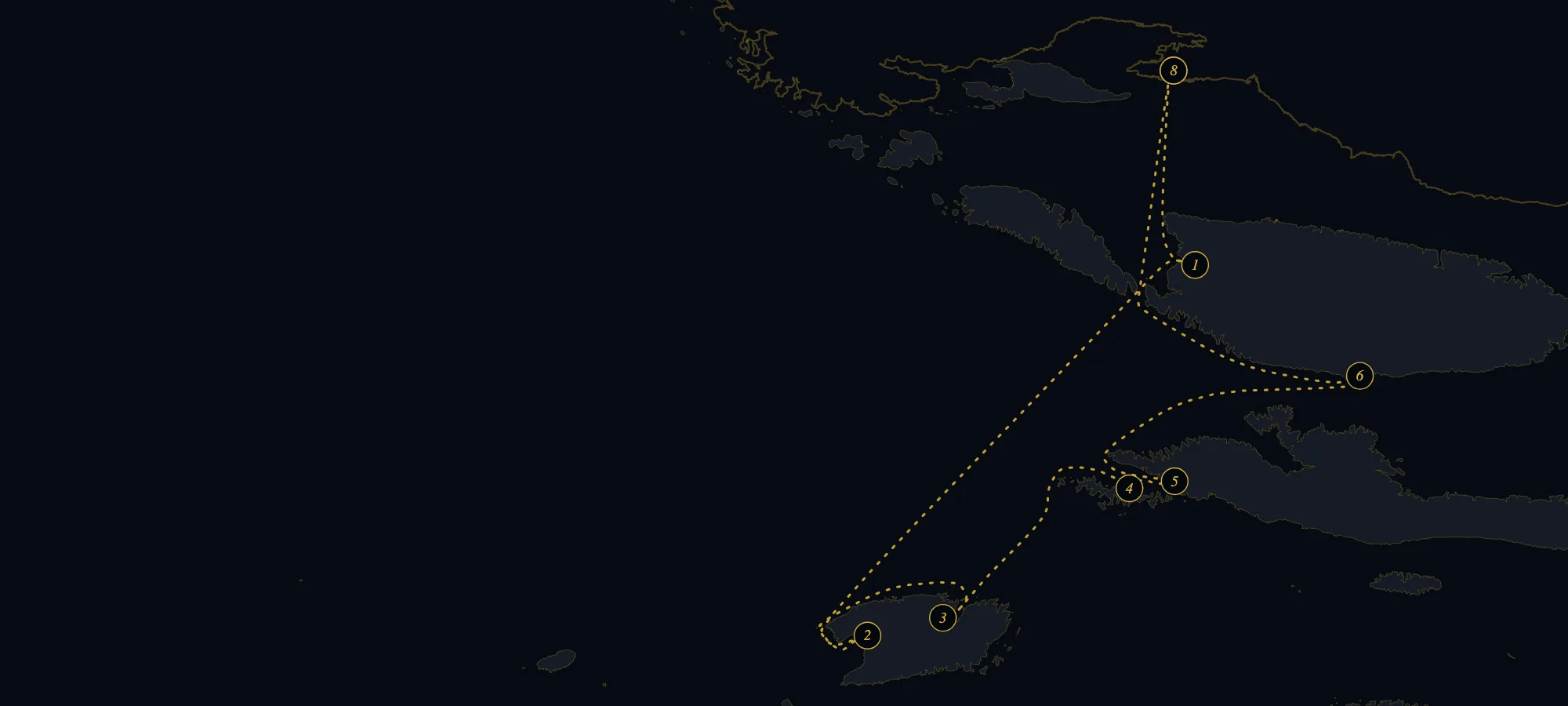 Chart of the Split to Split route: Brač, Vis and Hvar