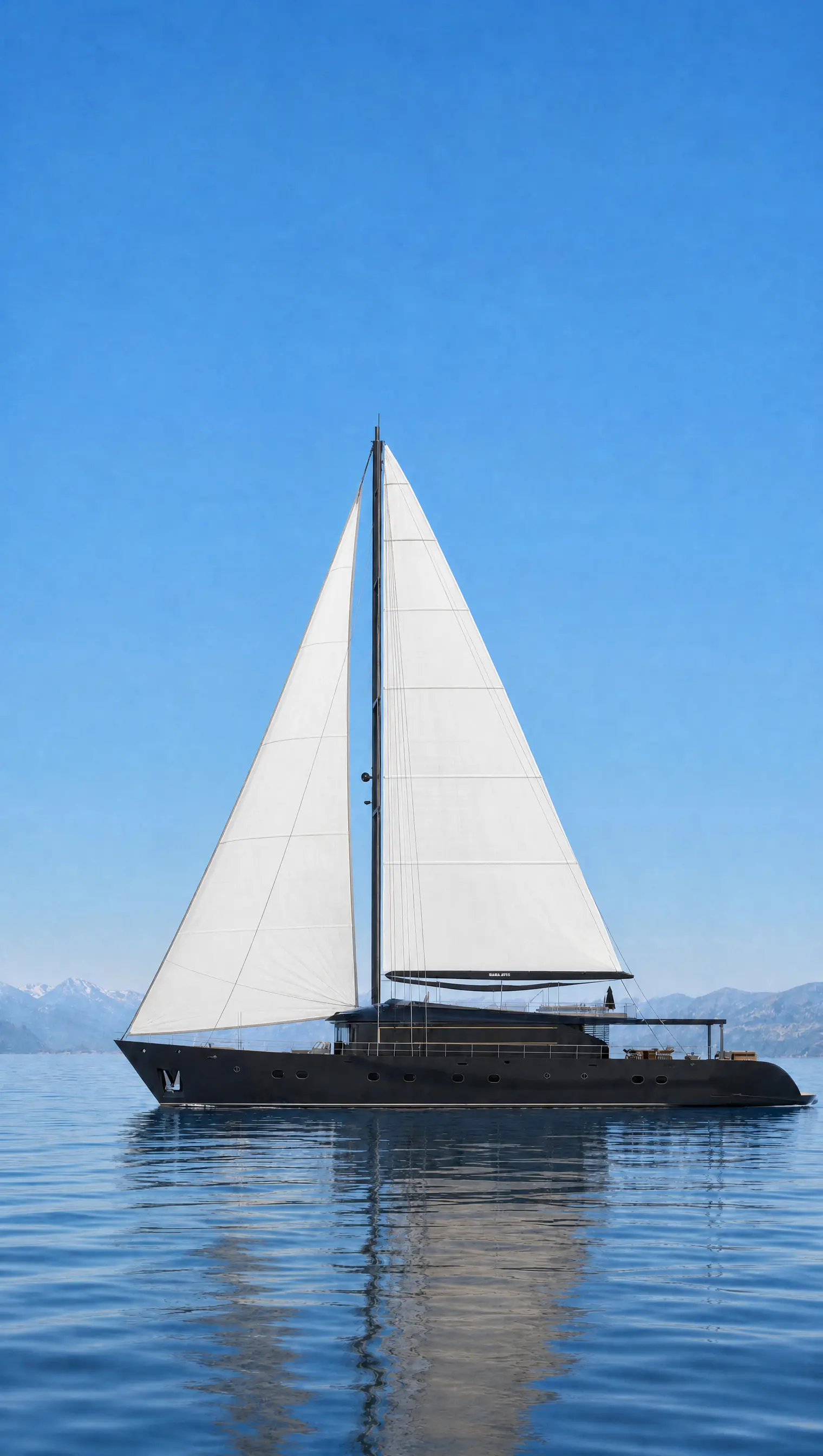 Profile under full sail